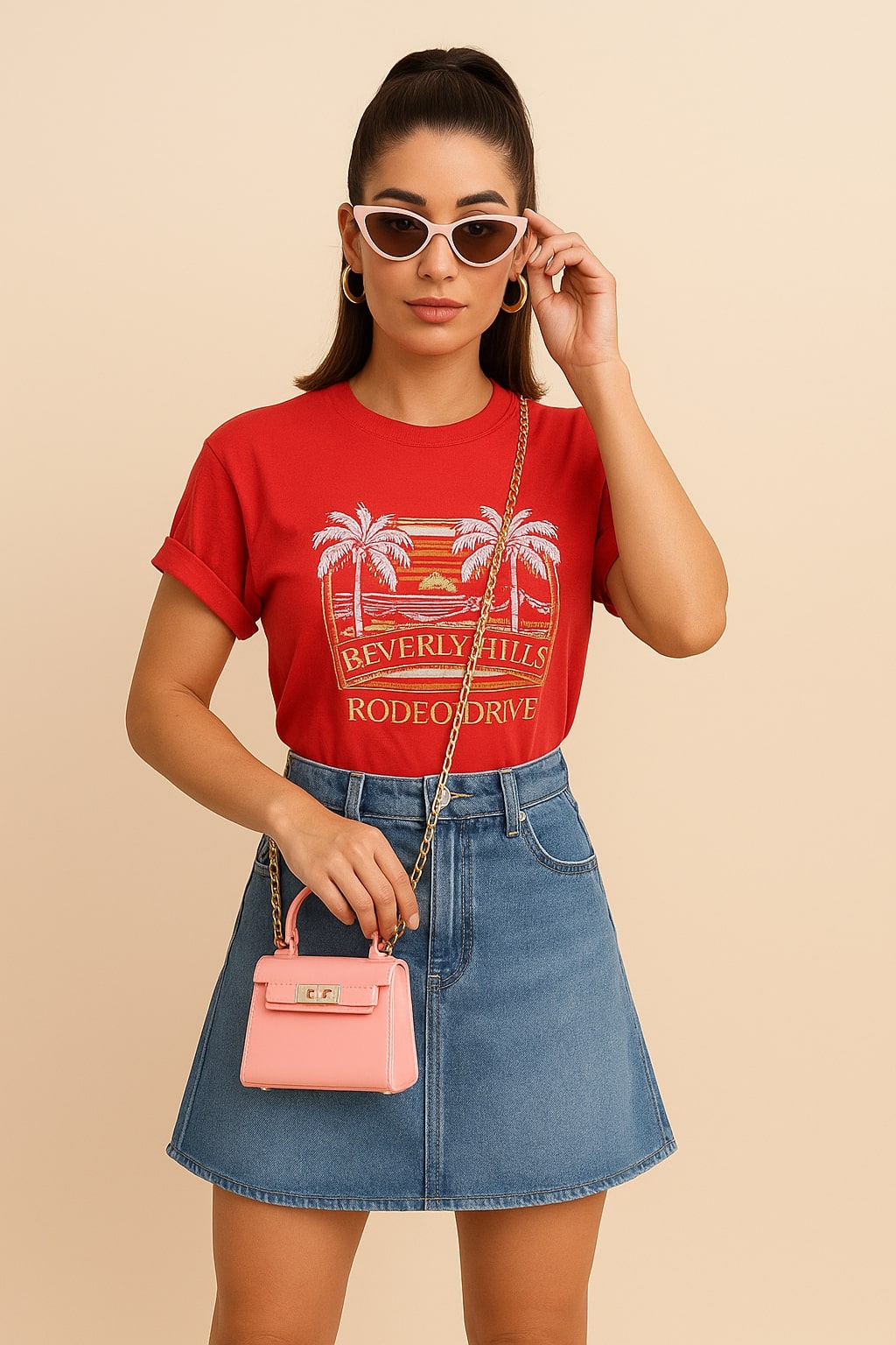 Haute Handles Women Pink chic and glossy mini sling bag